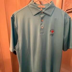 Peter Millar THE OCEAN COURSE Light Blue Men's Polo Shirt